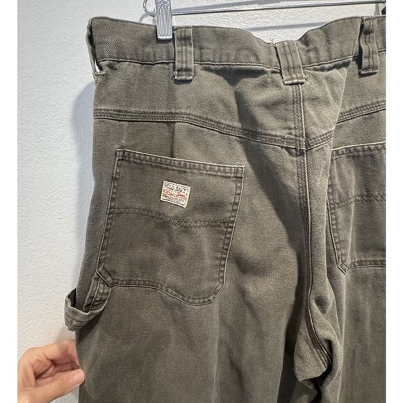 Vintage Old Navy Y2K Men’s Size 36 Green Carpenter Workwear Canvas Pants READ - Picture 5 of 13